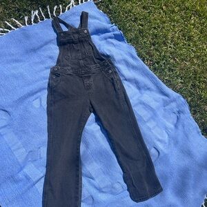 Black Denim Overalls